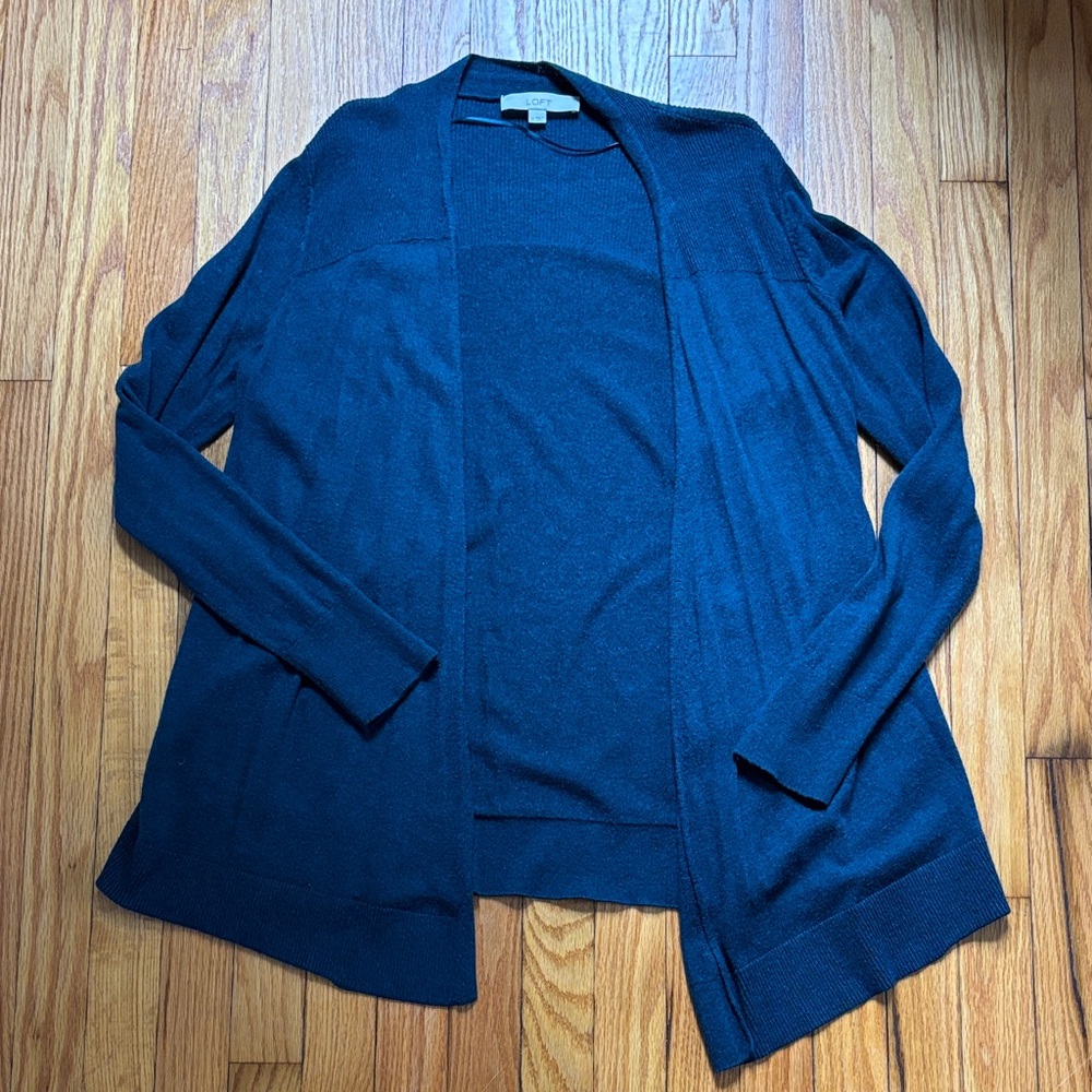 LOFT Open-Front Navy Blue Women's Cardigan